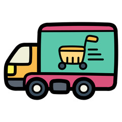 delivery filled outline icon style