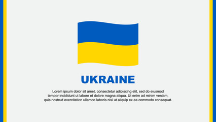 Ukraine Flag Abstract Background Design Template. Ukraine Independence Day Banner Social Media Vector Illustration. Ukraine Cartoon