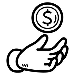 currency line icon style