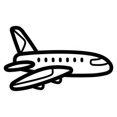 Air transport  line icon style