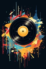 Music poster design. Beautiful illustration picture. Generative AI