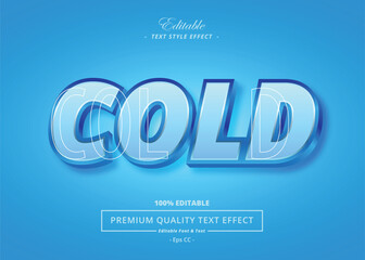 COLD VECTOR TEXT STYLE EFFECT