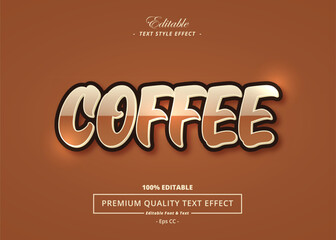 COFFEE VECTOR STYLE TEXT EFFECT