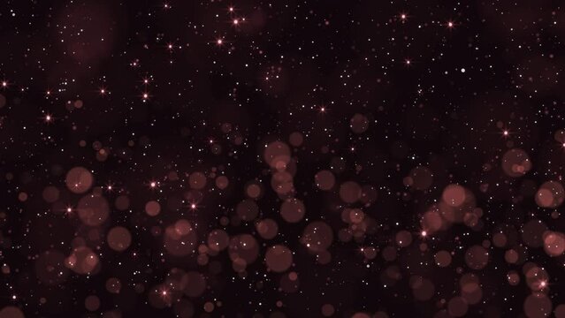 Abstract Futuristic Bokeh Dust Particles flying flickering particles as bokeh of light Background Animation. Christmas Glittering Twinkling Stars shimmering in air. wave. award party stage background