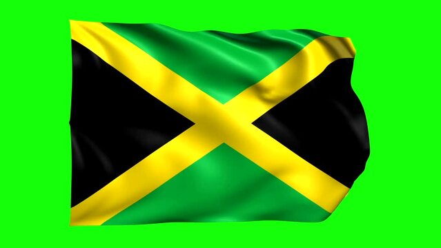 green screen animated jamaica flag