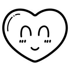 heart line icon style