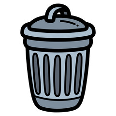trash filled outline icon style