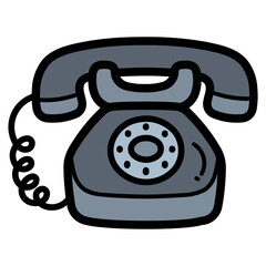 telephone filled outline icon style