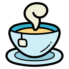 hot drink filled outline icon style