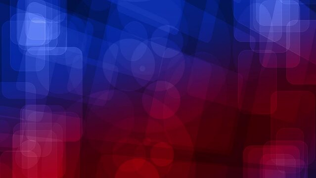 Color balance and visual rhythm abstract geometric animation in a vibrant motion background. Digital art and geometric dynamics moving circles and rectangles in a creative motion background