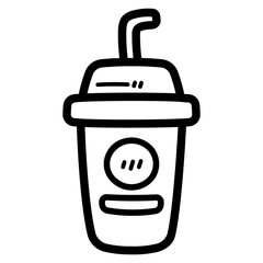 coffee line icon style