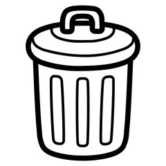 bin line icon style