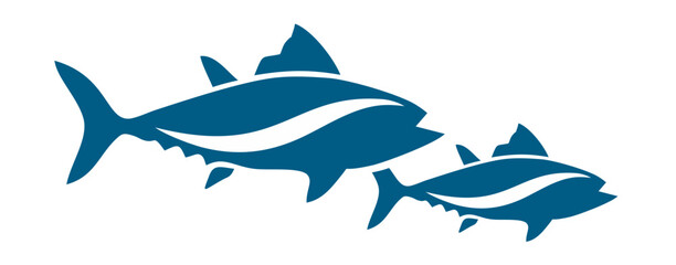 Tuna Fish freehand drawn playstyle vector illustration