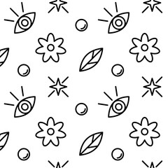 Hand drawn minimal abstract organic shapes pattern. Collage contemporary print. Fashionable template for design.