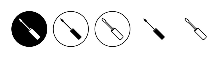 Screwdriver icon set. tools icon vector