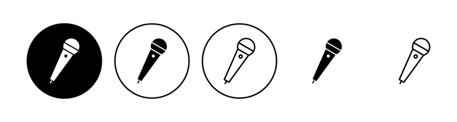 Microphone icon set. karaoke icon vector