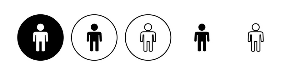 Man icon set. male icon vector. human symbol