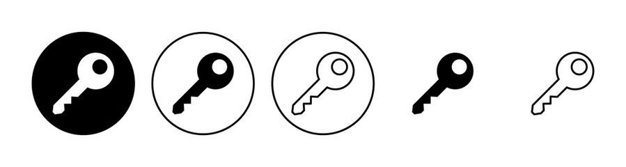 Key icon set. Key vector icon. Key symbol