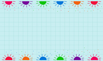 Abstract background with colorful sun