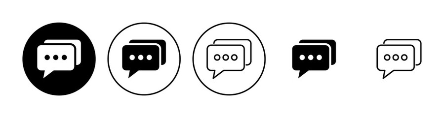 Chat icon set. speech bubble icon. comment icon vector. message. contact us