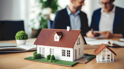 Des promoteurs immobiliers sur un projet de construction de plusieurs maisons. 