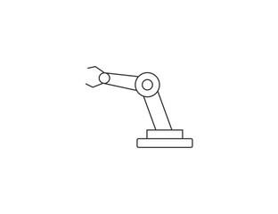 Robotic arm icon. Vector illustration.