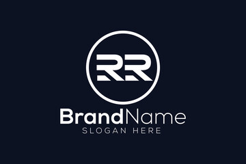 Obraz premium Minimal Awesome Creative Letter R R logo design vector template