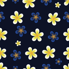 Flowers, Seamless Pattern, Vector