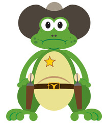 Obraz premium Frog Sheriff