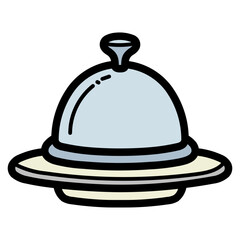 tray filled outline icon style