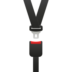 Seat belt used in cars. Seatbelt safe buckle icon isolated. Security strap fasten accident insurance. Vector illustration