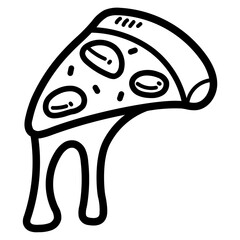 pizza line icon style