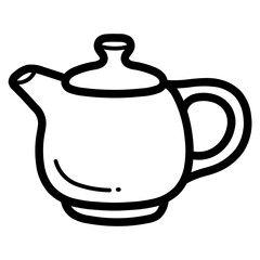 tea jar line icon style