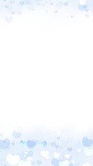 16:9 ハートのかすみ上下フレーム★PNG