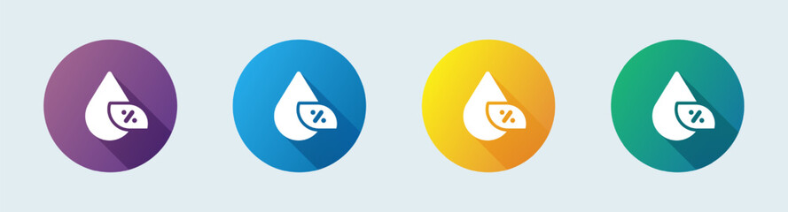 Humidity solid icon in flat design style. Water signs vector illustration.