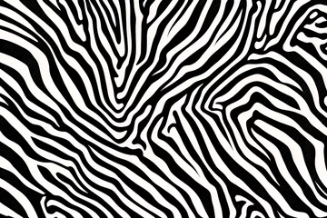 Tuinposter Zebra Skin Background, Zebra Skin Texture, AI Generative © Forhadx5