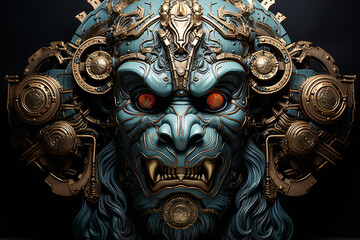 Fototapeta na wymiar Mask of Lord Hanuman