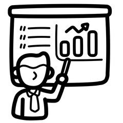 presentation line icon style