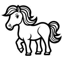 horse coloring page illustration