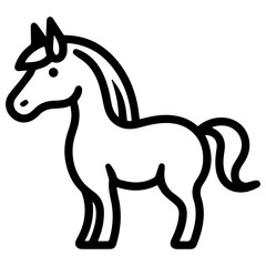 horse coloring page illustration