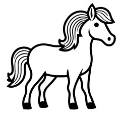 horse coloring page illustration
