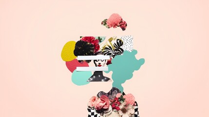 Feminine style and sustainable fashion concept, illustrating the importance of eco-conscious clothing, ethical production, and natural materials in the fashion world. Generative AI