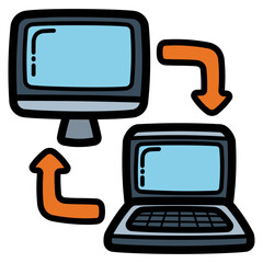 transfer filled outline icon style