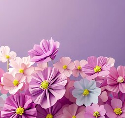 Fototapeta na wymiar pink flowers background, with copypace