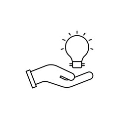 idea bulb icon. outline icon
