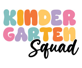 Kinder Garten Squad T-shirt, Back to School SVG, Teacher svg, School, School Shirt for Kids svg, Kids Shirt svg, hand-lettered, Cut File Cricut
