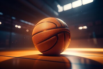 Basketball ball gym. Generate Ai