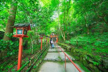 京都の貴船神社の風景