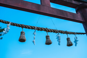 琵琶湖に浮かぶ白髭神社