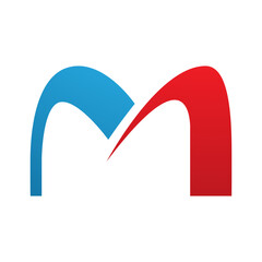 Red and Blue Arch Shaped Letter M Icon